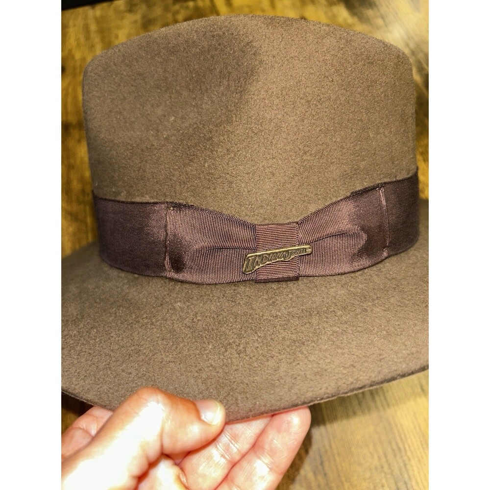 Official Indiana Jones Fedora Hat L Brown 100% Fine Fur Felt JJ Hat Center NY